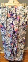  Isaac Mizrahi  Women&#39;s  Floral Printed Sleepwear Lounge Pants Wide Leg ... - $15.17