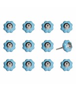 1.5 Inch X 1.5 Inch X 1.5 Inch Light Blue And Silver Knobs 12 Pack - $108.49