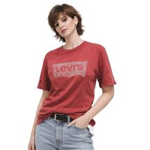 VTG 1990s Levi’s Bedazzled Red Logo Tee, USA Made, Distressed L - $48.46