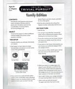 Trivial Pursuit Family edition Replacement Instructions Manual - £7.54 GBP