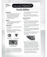 Trivial Pursuit Family edition Replacement Instructions Manual - £7.20 GBP