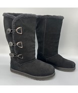 Skechers Keepsake Boots Wmns 8 Black Suede Winter Faux Fur Tall Button U... - $63.15 CAD