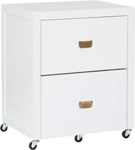 Sadie Rolling File Cabinet In White Linon. - $233.97