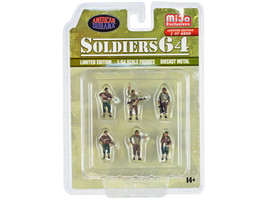 &quot;Soldiers 64&quot; 6 piece Diecast Set Military Figures Limited Edition to 4800 piece - £20.86 GBP