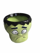 HALLOWEEN FRANKENSTEIN &amp; BRIDE OF FRANKENSTEIN Flower Vase Decor 5 In - $362.30 MXN