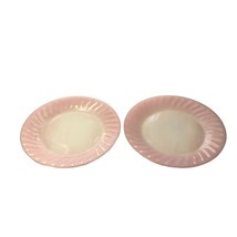 2 Pink Swirl 1950&#39;s Fire King 9 In Plates Vintage  - £24.93 GBP