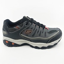 Skechers After Burn M Fit Charcoal Gray Mens Extra Wide Slip On Sneakers - £53.45 GBP