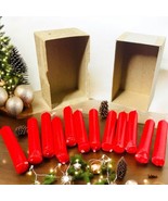 Box Of 12 Vtg Short Red Holiday Angel Chime Wax Candles - $110.04 MXN