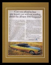 1969 Chrysler Imperial ORIGINAL Vintage 11x14 Framed Advertisement  - $44.54