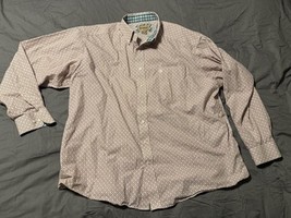 Ariat Wrinkle Free Button Down Shirt XXL Red Geometric Print Long Sleeve - $11.63