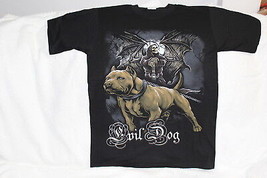 Pitbull Terrier Grim Reaper Wings Evil Dog Skull T-SHIRT - £9.03 GBP
