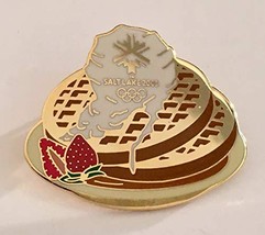 2002 Salt Lake City Winter Olympics Waffle with Strawberries & Whipped Cream Pin - £23.73 GBP