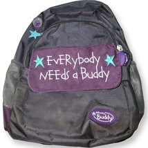 Scentsy Everybody Needs A Buddy Backpack Bookbag Back pack Purple &amp; Black Damage - £23.66 GBP