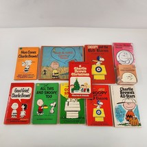 Charlie Brown Book Lot Charles Schulz Peanuts Snoopy Christmas Red Baron 1960s - £49.27 GBP