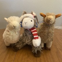 Lot Of 3 Get Your Hands On A GANZ Llama Plush Stuffed Animal 11&quot; White B... - $12.60