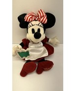 Disneyland 2001 Christmas Cookie Minnie Mouse Plush Beanbag 9&quot; - $14.80