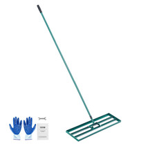 VEVOR Lawn Leveling Rake 36&quot;x10&quot; Level Lawn Tool with 78&quot; Steel Extended... - £69.69 GBP