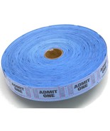 Blue ADMIT ONE 2000 single Numbered TICKETS Roll admission door fair PM ... - €15,92 EUR