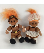 Russ Berrie Trolls Thanksgiving Pilgrim 8&quot; Plush Soft Body Doll Vintage ... - $32.62