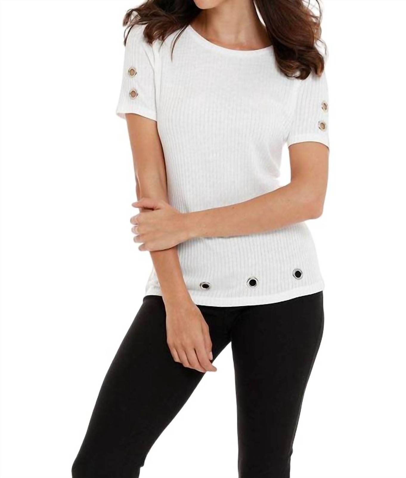French Kyss jenna grommet top in Off White - size XS