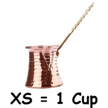 XS Copper Coffee Pot Cezve Hand Hammered in Turkey Turka Turkish ibriki 1 Cup Ca - £15.84 GBP