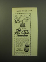 1950 Chivers Olde English Marmalade Ad - The aristocrat of the breakfast table - £14.77 GBP