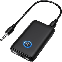 Aux Bluetooth Adapter for Car, Bluetooth 5.0 Transmitter Receiver, Porta... - £11.84 GBP