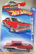2010 Hot Wheels #82 Muscle Mania 4/10 &#39;66 FORD FAIRLANE GT Red Variant w/MC5 Sp - £8.06 GBP