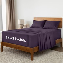 Mellanni Extra Deep Pocket King Size Sheets - 4 PC Iconic - - £64.14 GBP