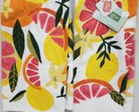Set of 2 Same Printed Kitchen Terry Towels (15&quot;x25&quot;) TROPICAL FRUITS &amp; L... - £10.33 GBP