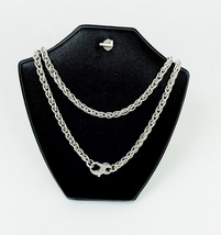 Infinity Clasp Wheat Chain Necklace 925 Sterling Silver, Handmade Unisex Gifts  - £79.13 GBP+