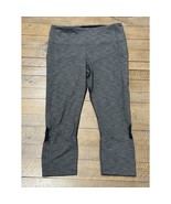 LULULEMON Pace Rival Mid-Rise Crop 22” Heathered Black Gray 10 Legging L... - $31.79