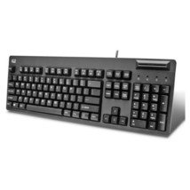 Adesso AKB-630SB-TAA TAA SMART CARD READER KEYBOARD ANTIMICROBIAL - £94.32 GBP