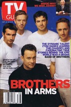 ORIGINAL Vintage Sep 22 2001 TV Guide No Label Band of Brothers Tom Hanks - £11.76 GBP