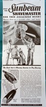 Sunbeam Shavemaster Magazine Print Article Art Advertisement  1940s - $8.99
