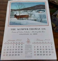 The Kemper Thomas Co 1958 Wall Calender Intact Full Year Cincinnati 12 Ohio - £24.86 GBP