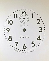 Westclox Big Ben Alarm Clock Paper Replacement Dial (Lot 210) - £7.86 GBP