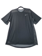 Nike Dri Fit Training Shirt SS Black Gray Athletic 645345-010 Mens Size XL - £9.81 GBP