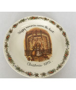 Vintage Christmas 1972 happy memories  warm the heart Holly Hobby plate - $26.99 CAD