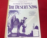 Vintage Sheet Music 1926 The Desert Song One Alone Warner Bros Schwab Ma... - $7.87