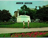 Andrew Jackson Statue Lafayette Square Washington DC UNP Chrome Postcard... - $4.42