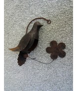 Antique handcrafted metal dove chime display - $110.00