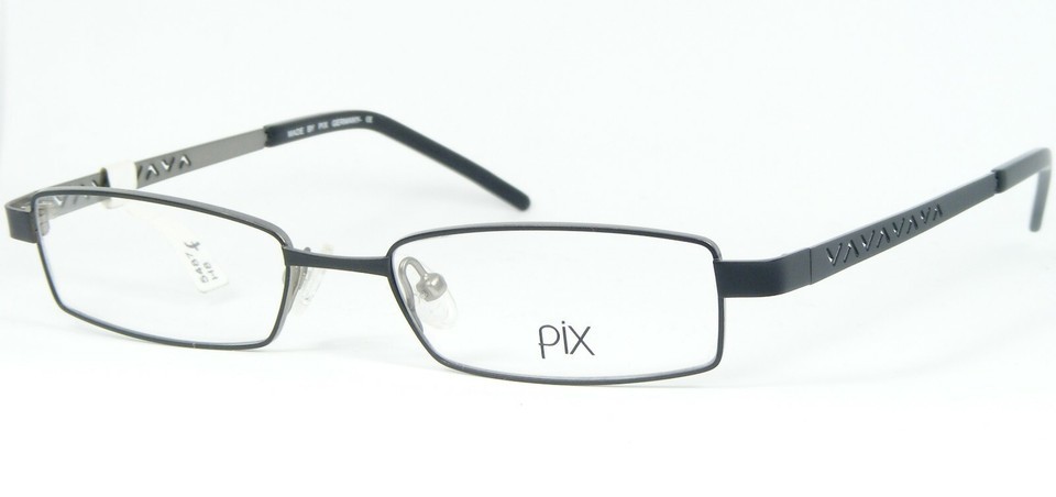 Pix TIMOR Col.1 BLACK EYEGLASSES GLASSES METAL FRAME 48-16-135mm Germany - $74.52