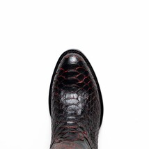 KANSAS Genuine Snake Skin Cowboy Boot from the Western Collection BlackCherry image 6