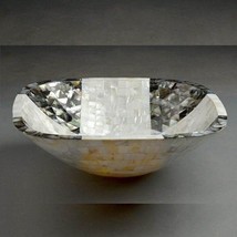 Marble Mother of Pearl Wash Basin / Sink Semi precious stones Handmade Art Work  - £1,001.22 GBP