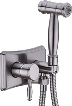 Dikurooms Hot And Cold Toilet Bidet Sprayer Brass 2 Function, Brushed Nickel - £72.16 GBP