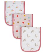 Gerber Organic Cotton Interlock Terry Burp Cloths, 3Pk (Baby Girl), Unic... - $11.95