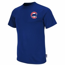 Majestic Brand ~ Navy ~ &quot;Chicago Cubs&quot; Youth Size Large ~ Short Sleeve Shirt - £11.92 GBP