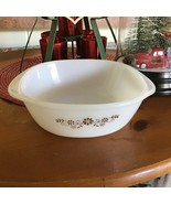 Vintage DYNAWARE  PYR-O-REY Brown Daisy Casserole Baking Dish Milk Glass... - $6.78