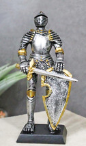 Medieval Valiant Knight Suit Of Armor With Sword And Spade Shield Mini F... - $18.99